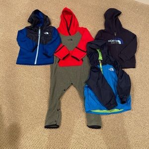 Four The North Face Boys 12-18 month jackets